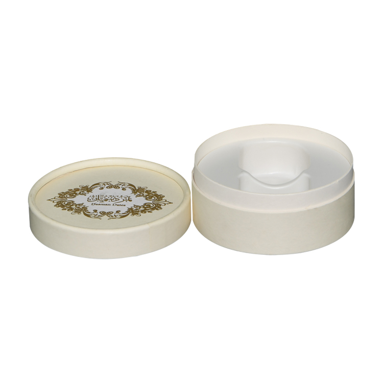 Supplier Logo Printed Fancy Cylinder Packaging Round Cardboard Paper Tube for Cosmetic Packaging with Plastic Holder