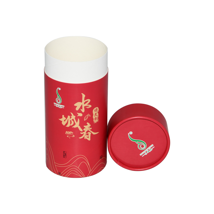 Hot Sales High Quality Custom Printed Recycled Paper Cardboard Tea Tube Packaging Cylinder Box for Tea Packaging