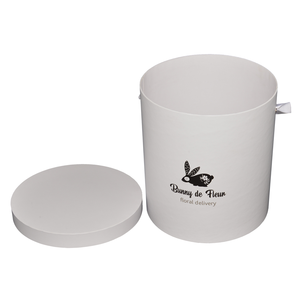 Customized Large Luxury Round Flower Paper Cardboard Tube Box Paper Tube for Flower Packaging with Silk Handle