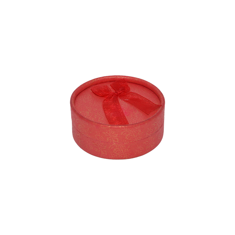 Customized High Quality Wholesale Rigid Paper Cardboard Tube Round Cylinder Box with Bowknot for Jewelry Packaging
