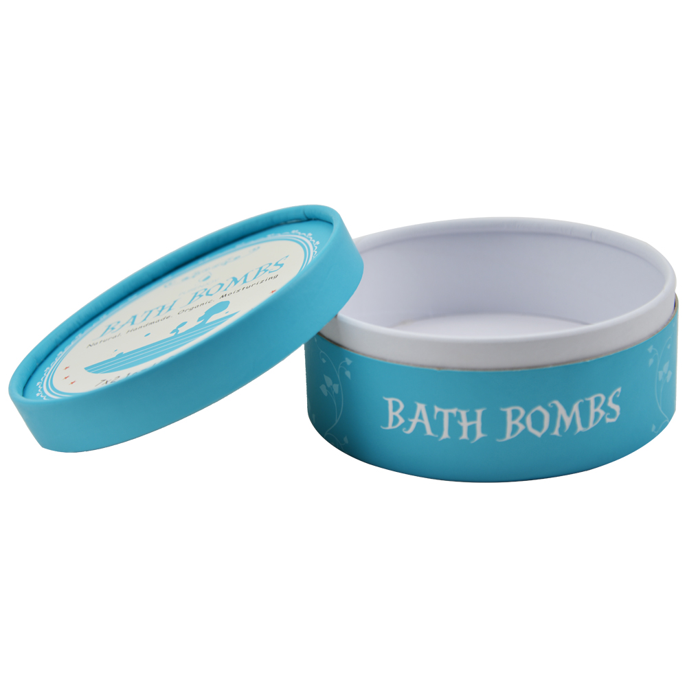China Supplier Eco Friendly Recycled Cardboard Cylinder Round Tube Paper Boxes for Bath Bomb Packaging
