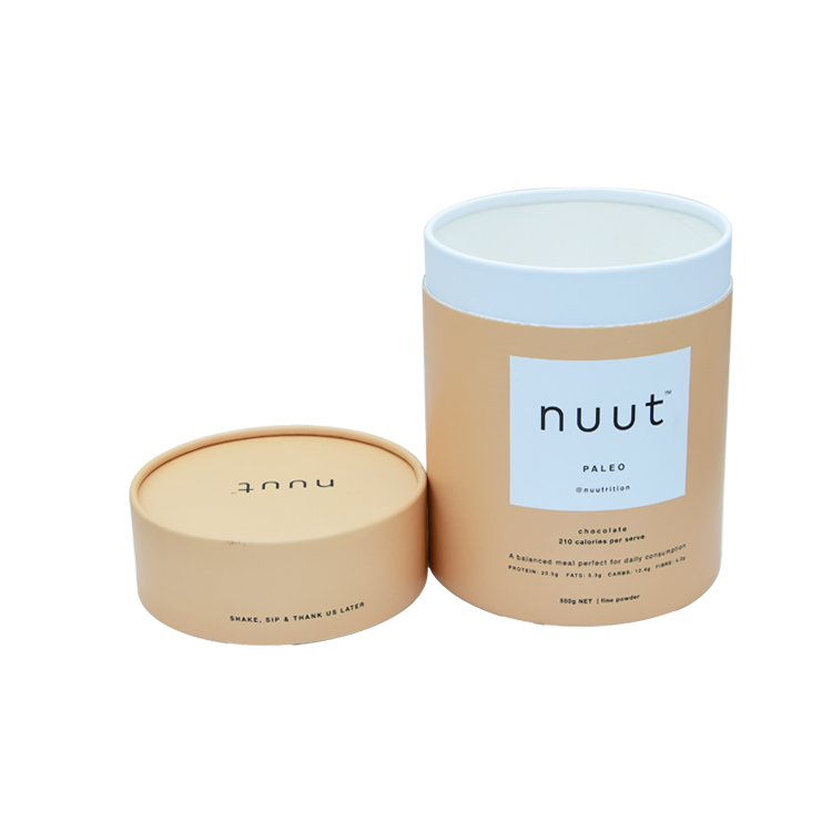 Recycled Cardboard Tube Packaging Biodegradable Food Paper Tube Packaging Box for Chocolate Power Packaging