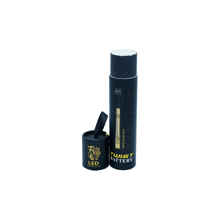 Long Slim Vape Pen Packaging Paperboard Tube Cardboard Tube Packaging for Vape Pen Cartridges with Silk Handle