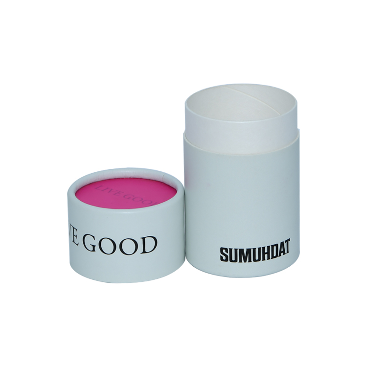 100% Recycled Material Custom Printing Paper Tube Package Cylinder Packaging Box