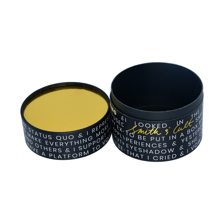 Custom Black Paper Cosmetic Cardboard Tubes Container Cylindrical Box for Easy and Attractive Packaging