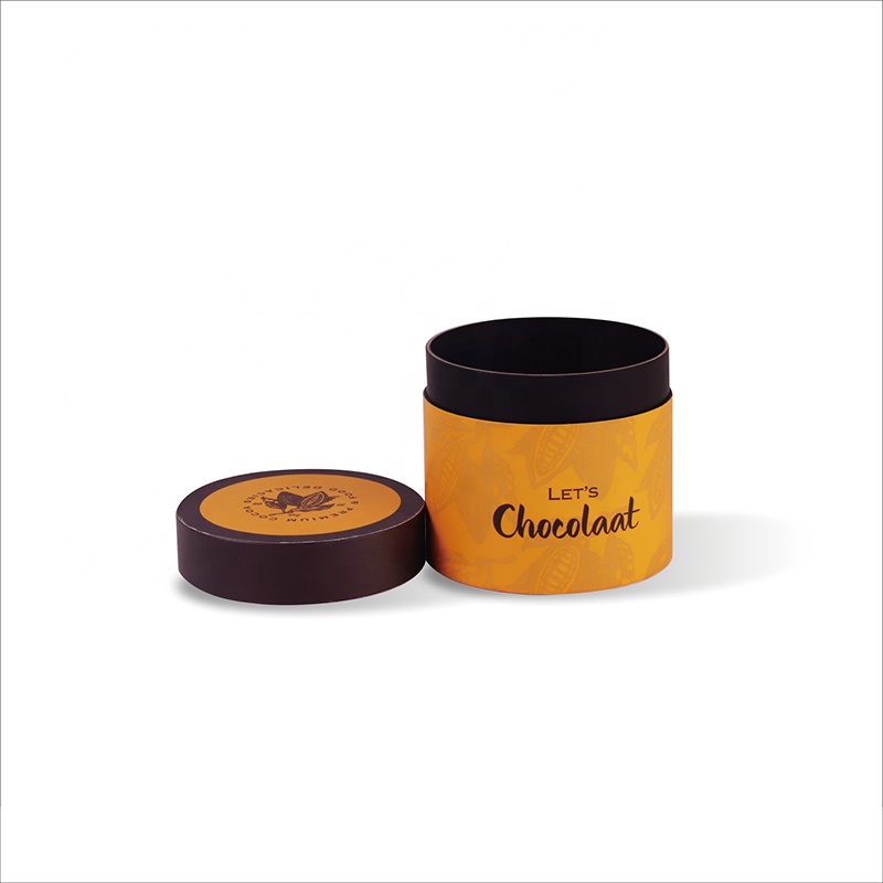 China Food Grade Biodegradable Paper Cardboard Tube Cylinder Box for Chocolate Packaging