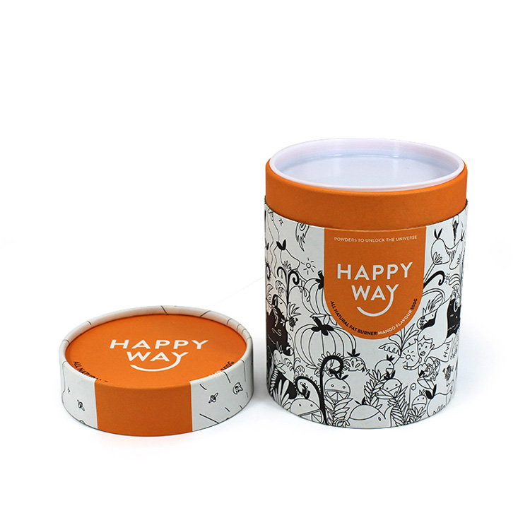 Biodegradable Tube Packaging Round Paper Cylinder Cardboard Tube Box for Fat Burning Powder Packaging