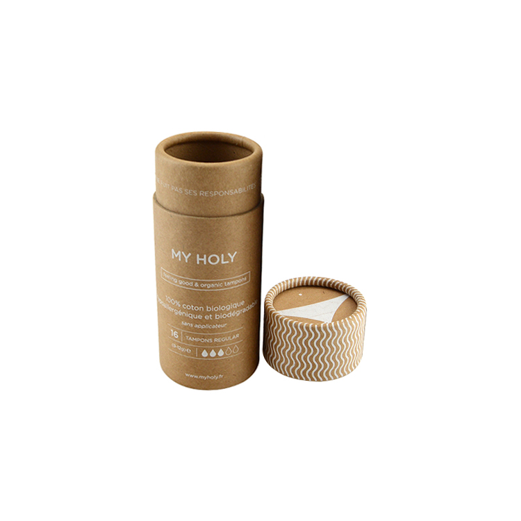 Custom Printed Kraft Paper Jar Tube Essential Oil Bottle Packaging Gift Paper Tube Craft Paper Round Box