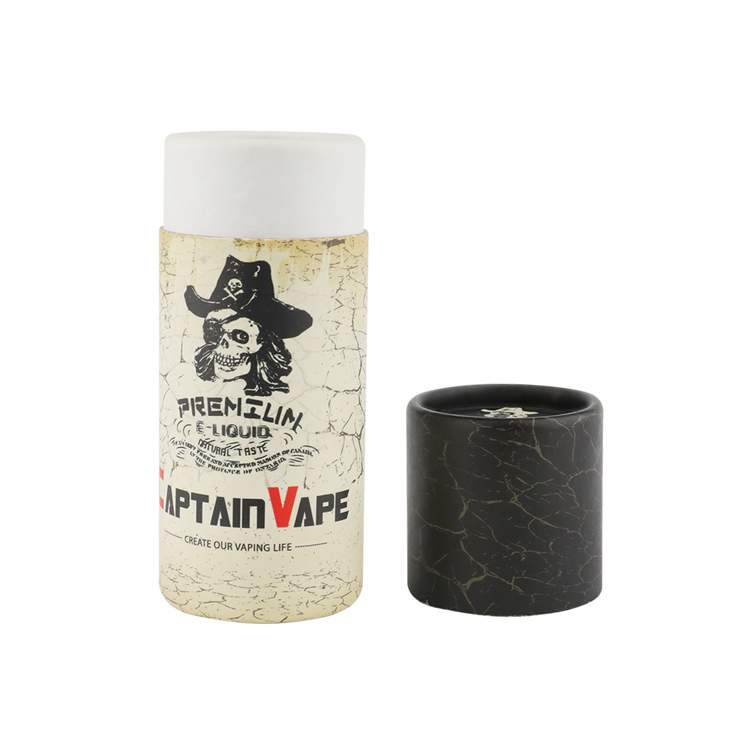 Custom Recycled Paper Tube Box for 30ml E Liquid Bottle Small E Liquid Bottle Cylindrical Box  