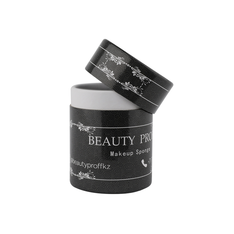 Custom Cylinder Packaging Tube Box for Beauty Makeup Sponge Beauty Sponge Tube Packaging
