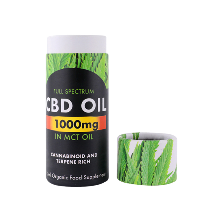 China Custom Glass Bottle Box Paper Tube Packaging for CBD Essential Oil Paper Tubes Packaging Boxes