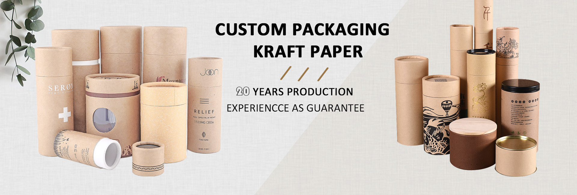 Kraft Paper Tube Box Banner