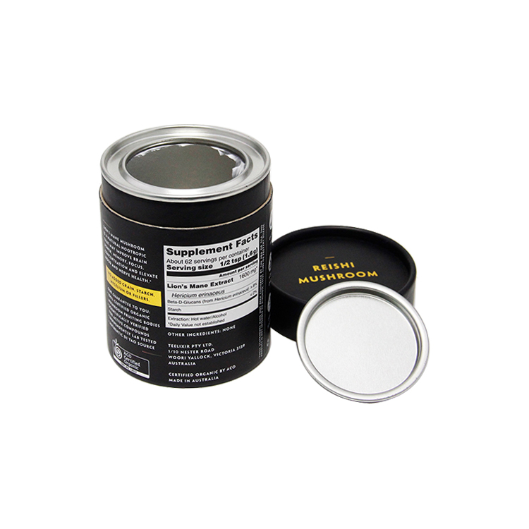 Aluminum Foil Easy Peel-off Lid Canister Paper Tube