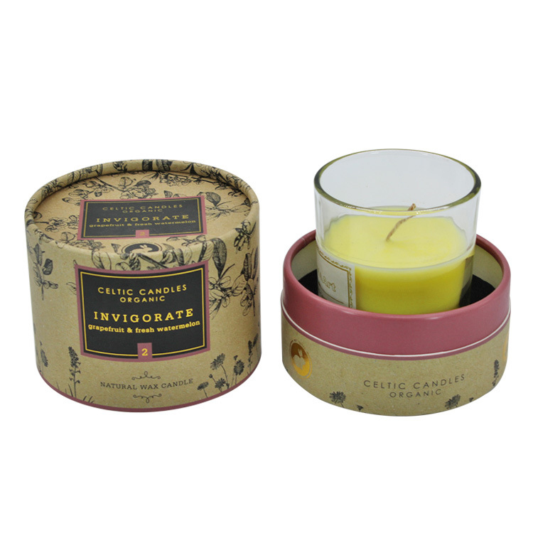 Custom Kraft Paper Tubes Candle Packaging Boxes