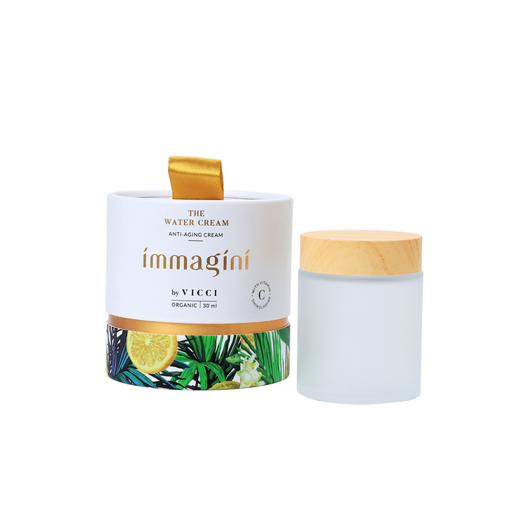 Water Cream Cardboard Cylinder Tubes Packaging for 30ml Bottle 