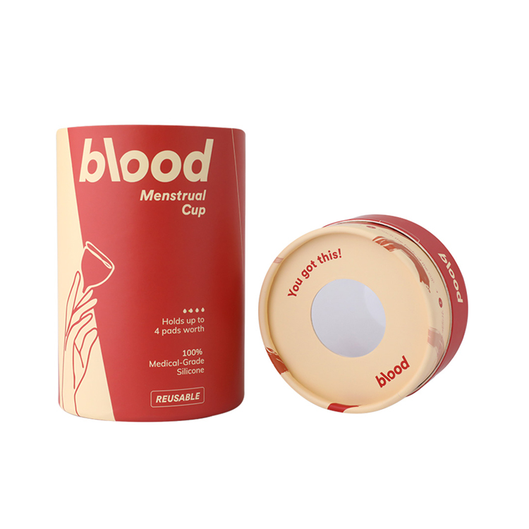 Custom Cardboard Cylinder Paper Tubes Packaging with Clear Window on Cap