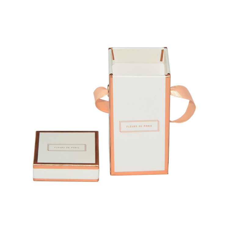 Mini Single Rose Flower Bucket Gift Box with Silk Handle
