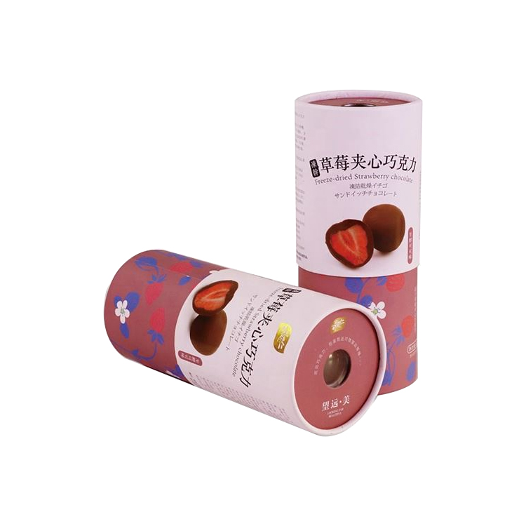 Factory Made Food Grade Round Paper Tube Box Chocolate Cylinder Paper Packaging Box