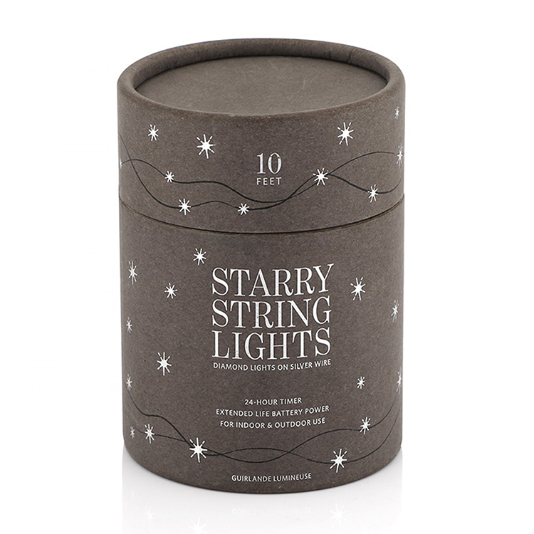 Custom Design Printing Easy Eco-Friendly Cardboard Round Cylinder Packaging Gift Box For Tea Packaging