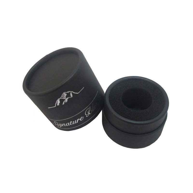 Wholesale Customized Size High Quality Black Paper Tube Perfume Essential Oil Tube Packaging Gift Box