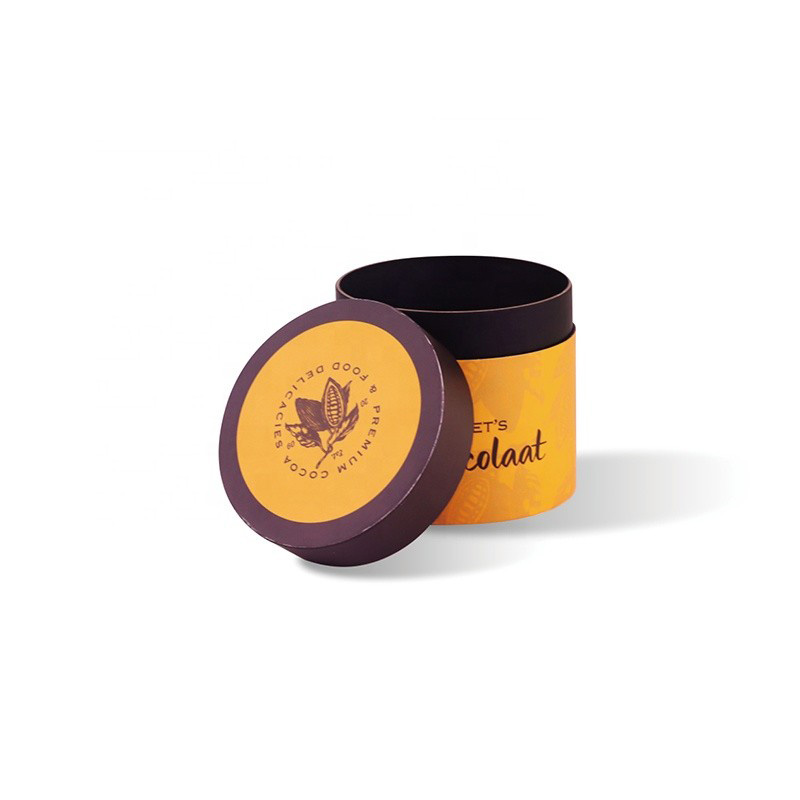 Wholesale Custom Chocolate Paper Tube Box Retail Custom Made Biodegradable Cylinder Box For Chocolate Packaging
