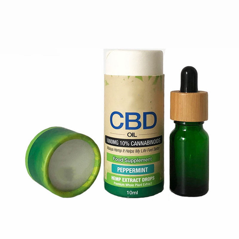 Wholesale Custom High Quality CBD Liquid Bottle Paper Tube Packaging 10ml 30ml 50ml 100ml Round Paper Tube Packaging