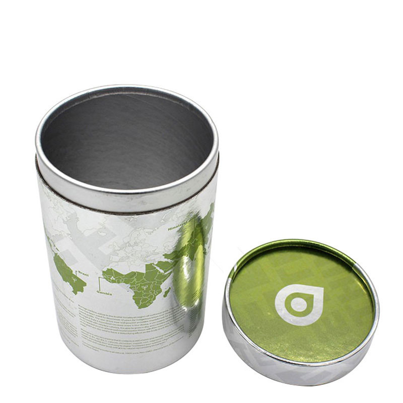 Wholesale Custom Sliver Paper Tube Packaging Probiotics Vitamin Soild Drink Paper Canister Packaging