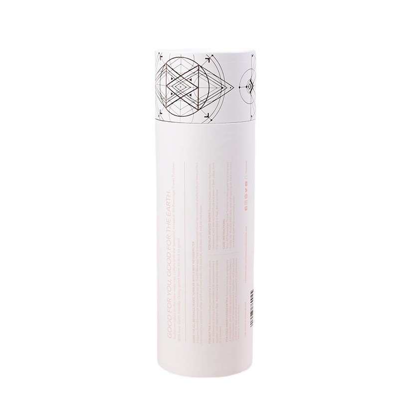 Wholesale Custom High Quality White Kraft Paper Cylinder Packaging Box Food Flower Tea Packaging Paper Tube