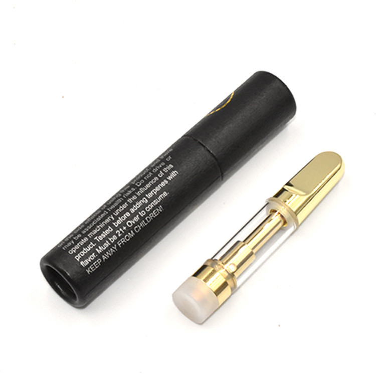Electronic Cigarette Cardboard Black Tube Custom Round Black Paper Tube Packaging For Vape Pen