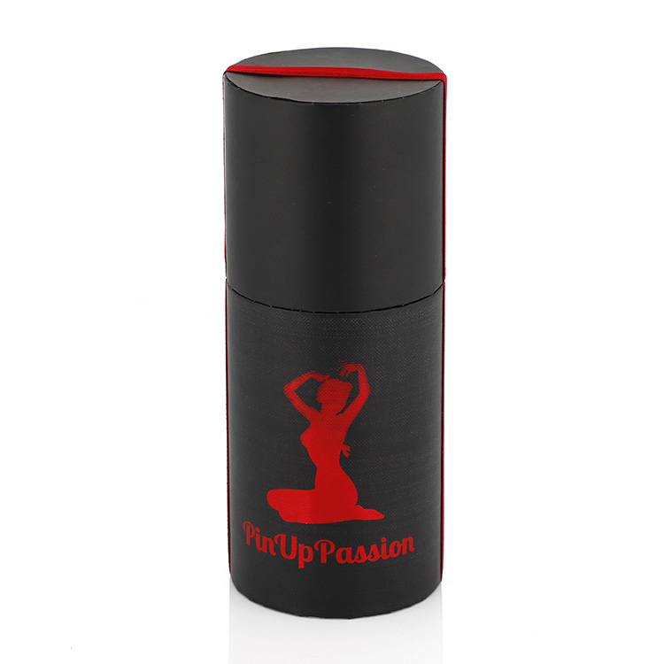 Wholesale Custom Tea Perfume Cosmetic Cardboard Cylinder Gift Box Black Paper Tube Jar Packaging