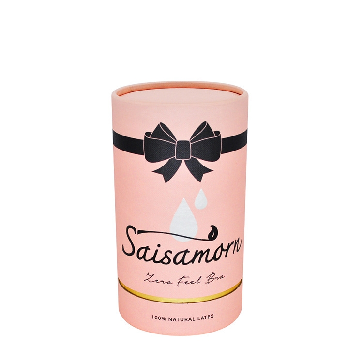 Eco Friendly Pink Eyewear Packaging Paper Tube Custom Gold Neck Cylindrical Paper Box