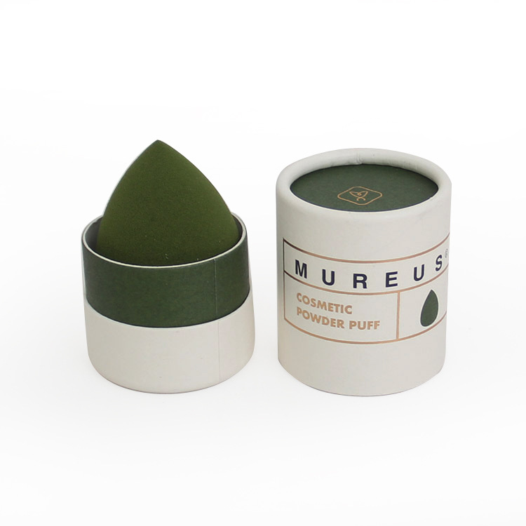 Custom Design Beauty Egg Paper Tube Box Packaging White Cardboard Paper Tube Cosmetic Packaging Paper Tube For Beauty Blender