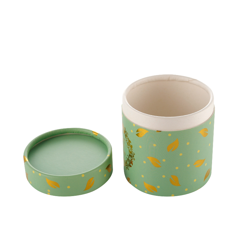 New Style Gold Stamping Round Paper Tube Essential Oil Bottle Wrapping Paper Jar Cosmetics Paper Tube