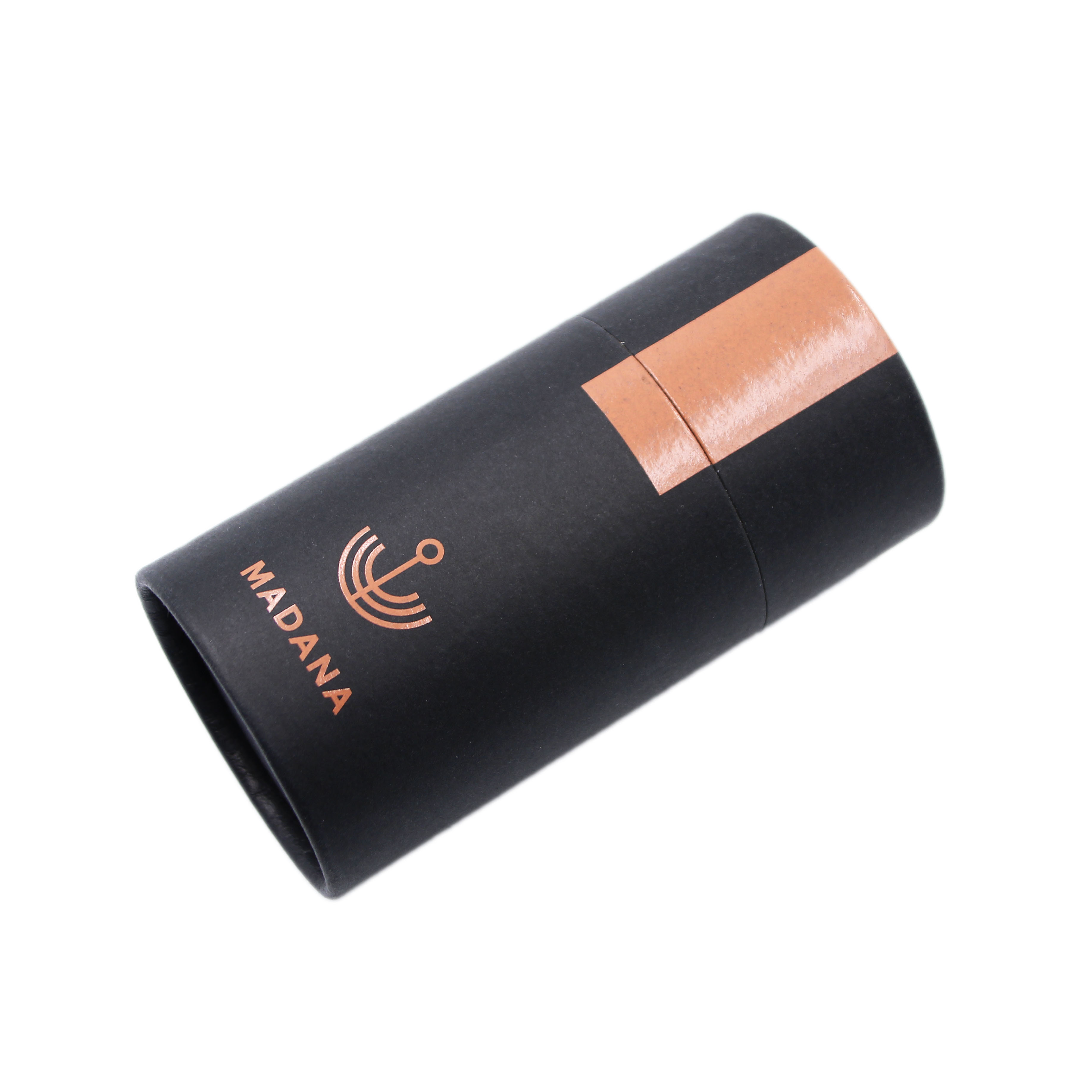 Custom Food Grade Eco Friendly Cardboard Black Kraft Tube Packaging Paper Box For Tea Packaging