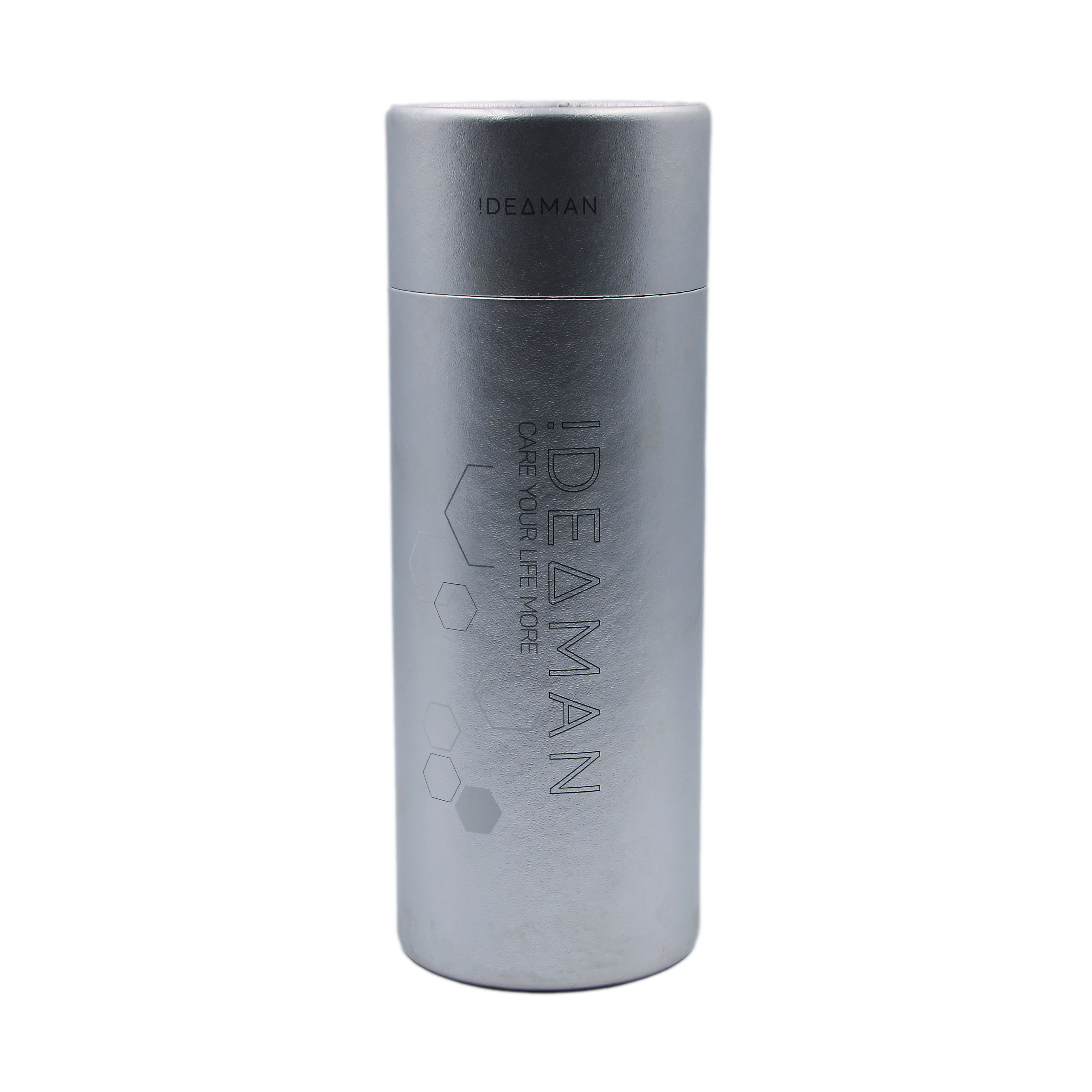 Custom Sliver Fancy Textured Paper Canister Food Grade Tea Paper Tube Round Paper Cans for Tea Bags