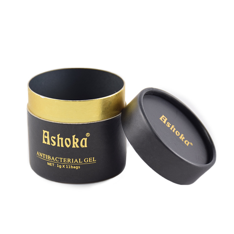 Wholesale Customized Round Cardboard Packaging Cosmetic Jar Paper Tube Packaging With Gold Neck