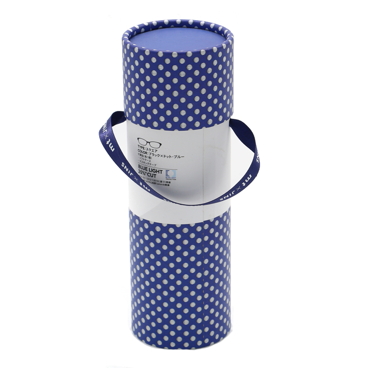 Wholesale Custom Printing Cardboard Cylinder Box Gift Round Glasses Packaging Paper Tube With String