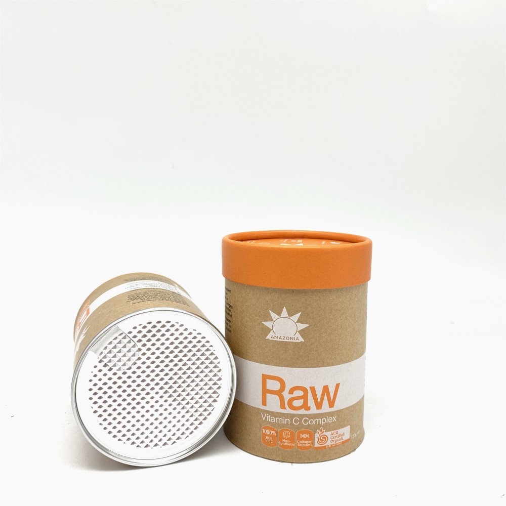 Custom Logo Food Grade Paper Tube Packaging Coffee Milk Protein Powder Tube Packaging Box With Easy Peer Seal Lid